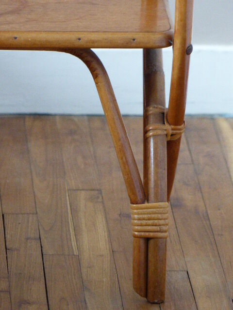Rattan and bamboo 70's bedside
