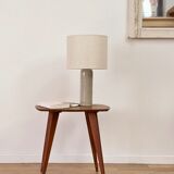 Stoneware and woven jute lamp