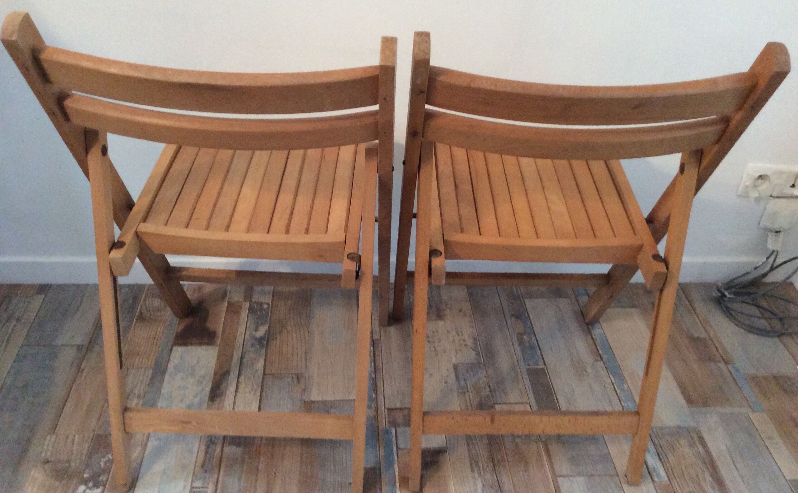 Paires de chaises pliantes vintage
