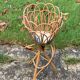 Vintage rattan and wicker plant holder
