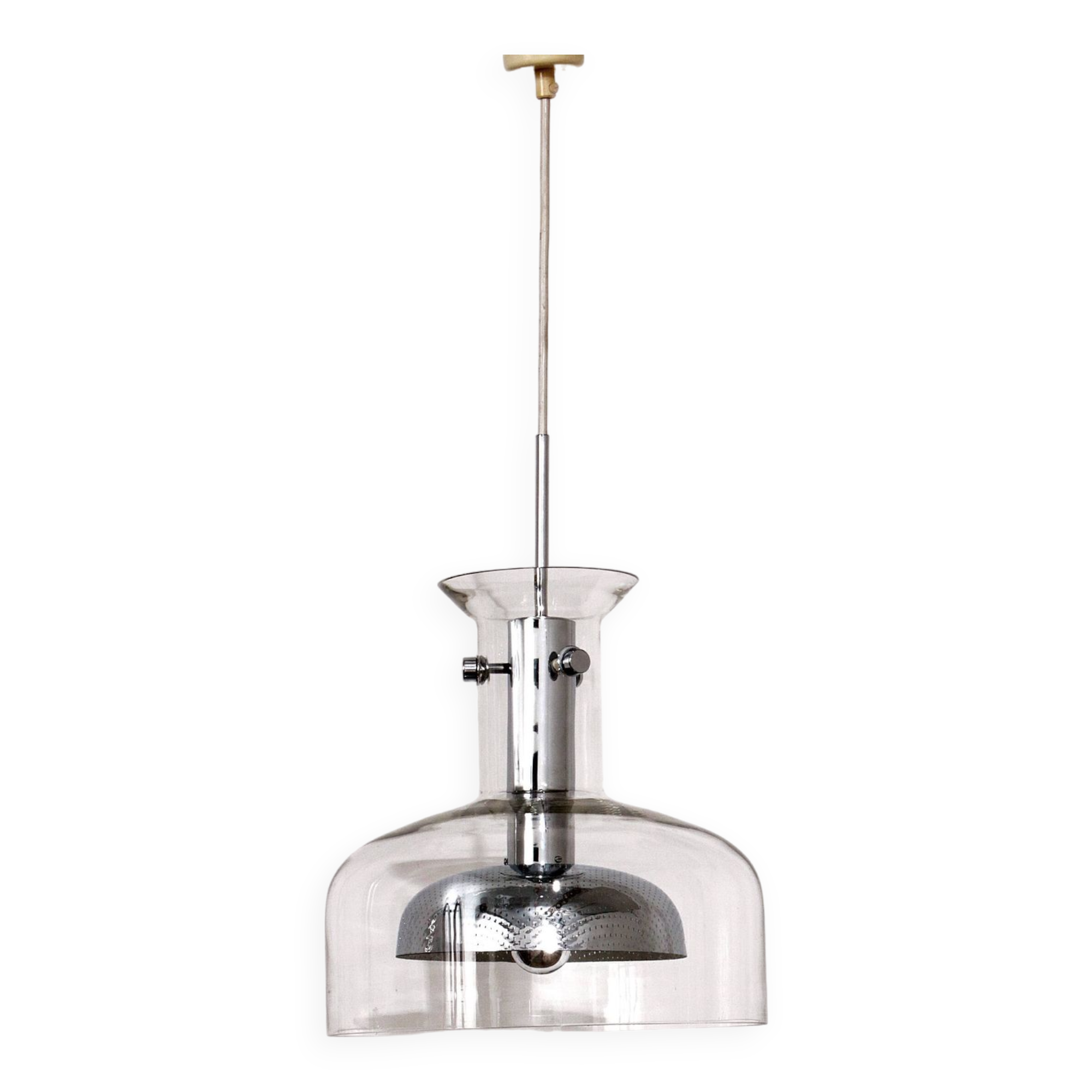 Hanging lamp Anders Pehrson Model Crystal by Atelje Lyktan, 1970s