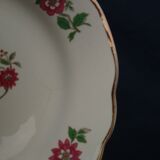 5 assiettes à dessert en faïence de Digoin Sarreguemines décor oiseaux et fleurs diam 18 cm