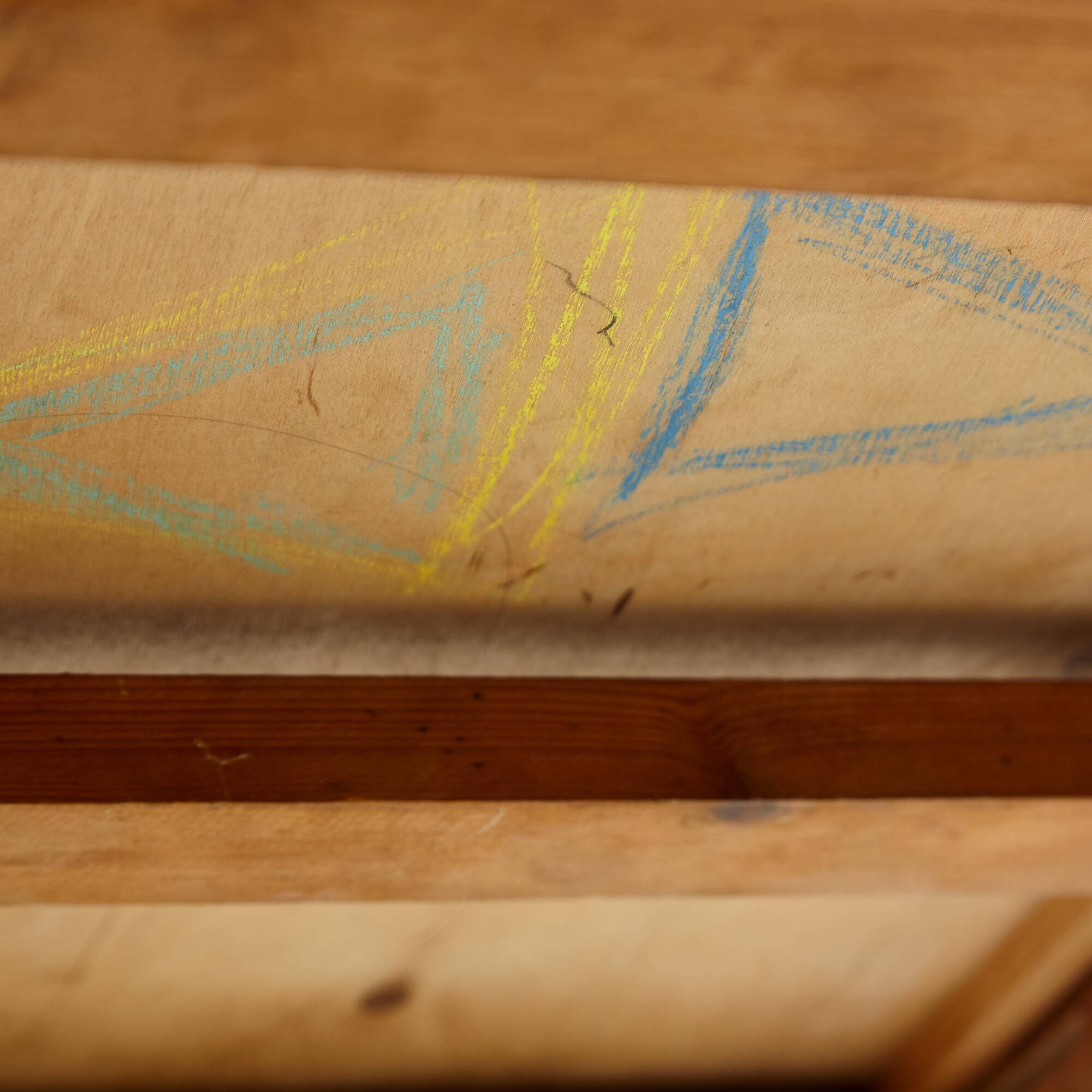 Restored teak and beech desk