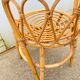 Armchair office chair in vintage rattan 60s