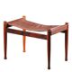 Fauteuil et ottoman en palissandre et cuir par Erik Wørts pour Niels Eilersen, Danemark 1960