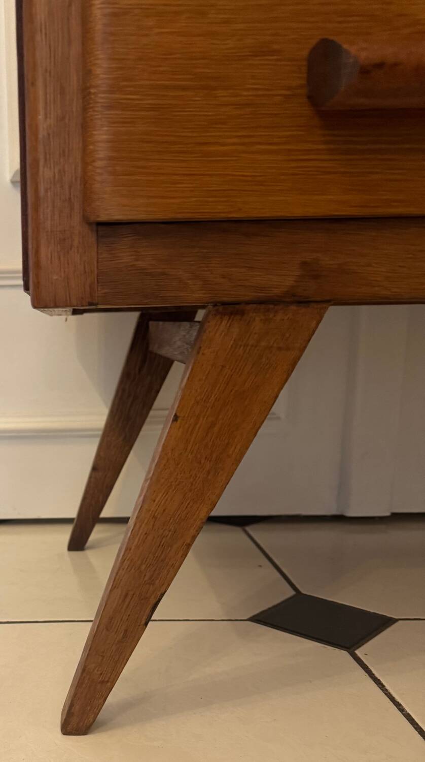 Commode vintage pied compas