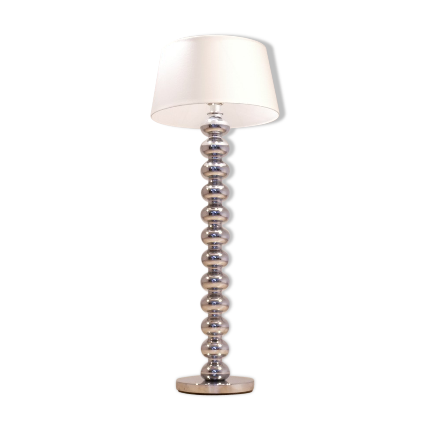 Floor lamp in metal & chromed glass balls 1970