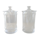 Lot de 2 bocaux en verre anciens