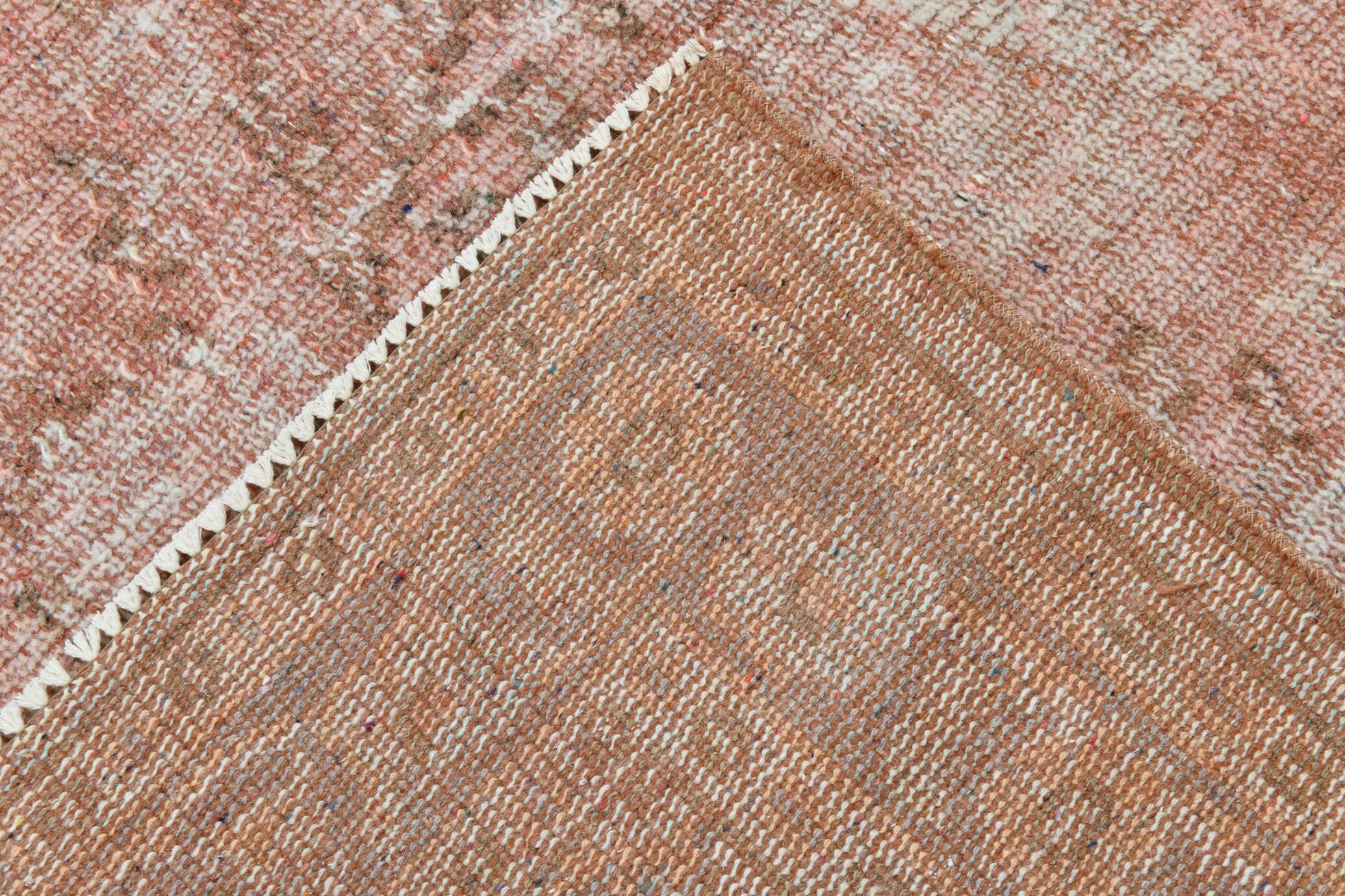 Tapis Oushak Rose Vintage, Tapis Turc Vieilli, 171x267 Cm