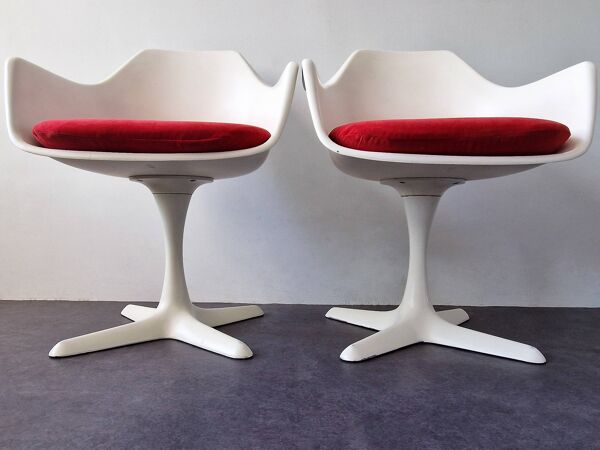Fauteuils pivotants Tulip par Maurice Burke pour Arkana, Angleterre, années 1960, lot de 2