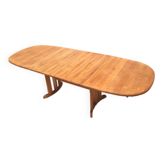 XXL vintage extendable oval dining table from the 60s