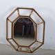 miroir en rotin octogonal