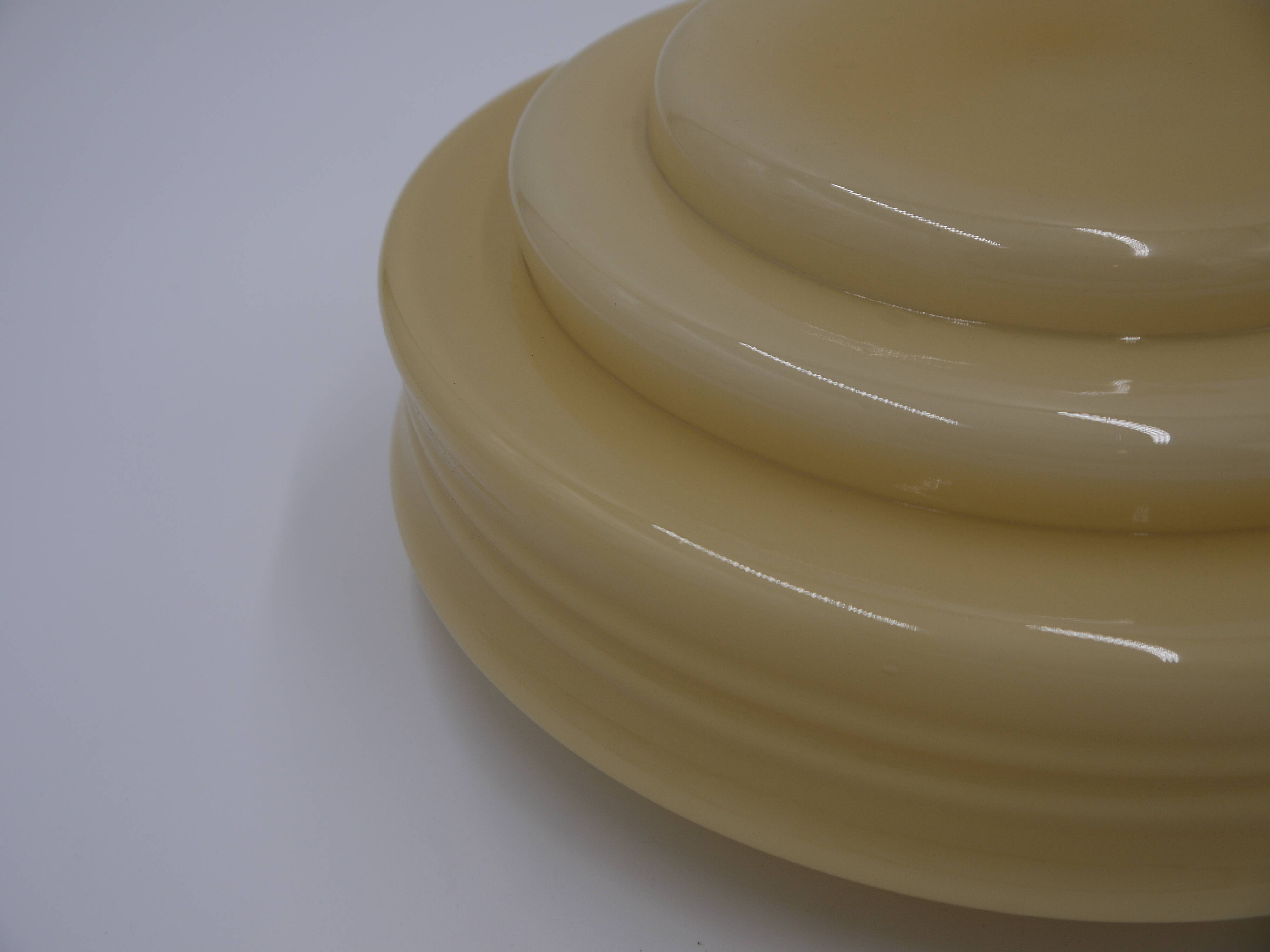 Yellow glass lampshade