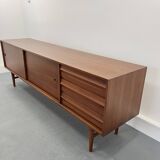 Enfilade danoise en teck long 220, années 1960