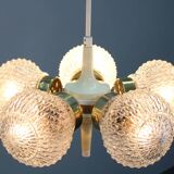 1970s Glass Chandelier by Instala Decin, Czechoslovakia
