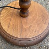 Lampadaire vintage italien Relco Milano en bois massif sculpté