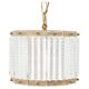 Orrefors ceiling light in brass and glass, Sweden 1960