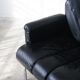 Girsberger Euro Chair in Black Leather by Hans Eichenberger