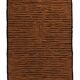 Moroccan Berber Mrirt rug in tobacco brown wool, black weave – 210 × 300.