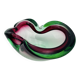Flavio Poli Seguso Sommerso Green Magenta Ashtray 17.5cm 962g