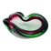 Flavio Poli Seguso Sommerso Green Magenta Ashtray 17.5cm 962g