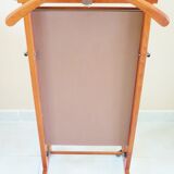 Valet de chambre en bois, signé Fratelli Reguitti, années 60, sur roulettes