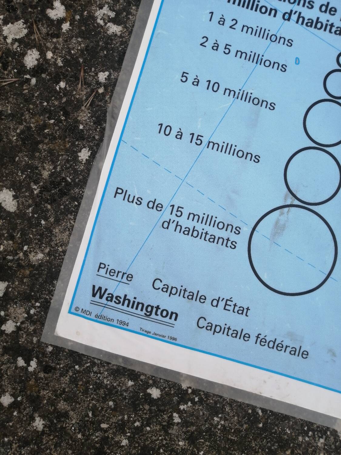 Old vintage MDI United States USA map