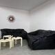 Vintage sofa set roset line Flou Flou designer sofa 80s black leather