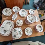 Table service earthenware Sarreguemines 1928 67 pieces