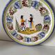 Large plate HB Henriot Quimper decor Tradition 32 cm
