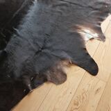 Tapis salon peau de vache veritable vintage design 1970