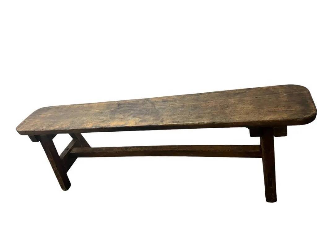 Vintage solid wood sofa / dining bench