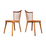 Pair of blue and red Scandinavian chairs