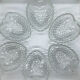 Set of 6 cups and fruit salad dish
