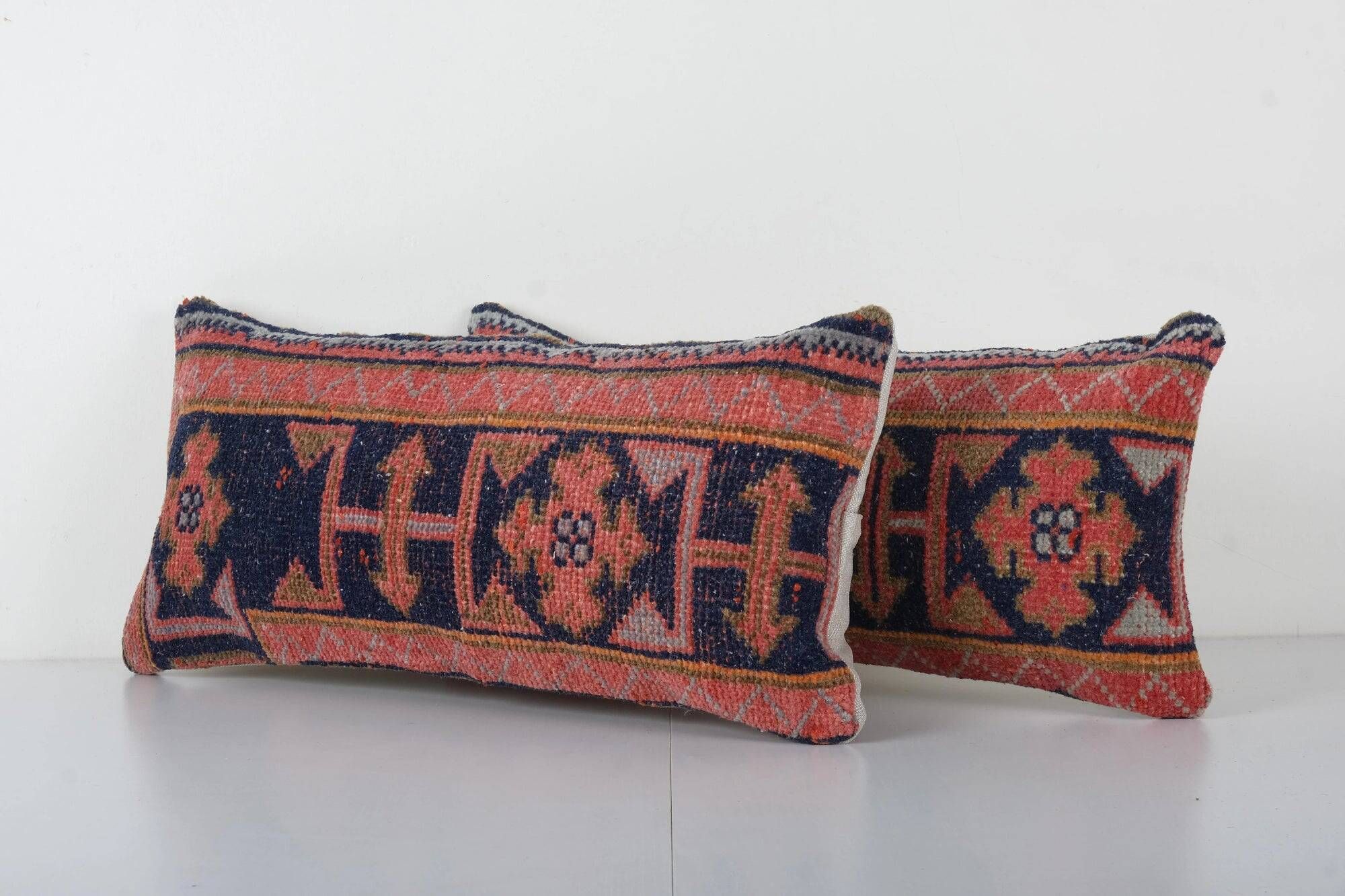 Set of 2 vintage Turkish cushion covers 25x61 cm