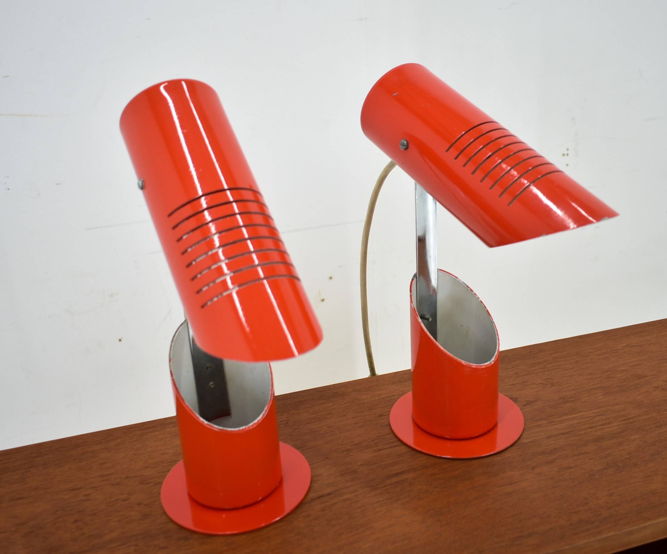 Space Age foldable table lamps from Szarvasi, 1960s