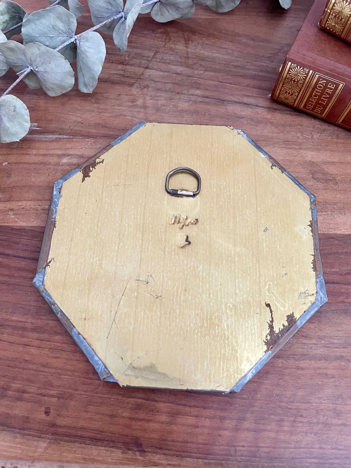 Golden oriental mirror