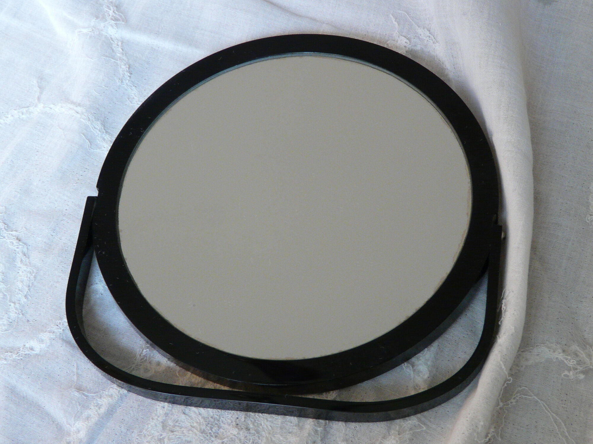 Barbershop pedestal mirror double face rocker swivel vintage 60 18cm