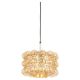 Large amber bubble glass pendant light by Helena Tynell for Limburg, Germany, 1970s.