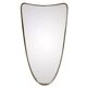 Free-form rearview mirror with brass outline - 60x30cm