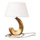 Lampe de table sculpturale en laiton en forme de vague