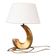 Lampe de table sculpturale en laiton en forme de vague