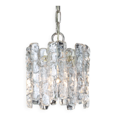 Suspension en Verre de Glace Murano par Kalmar, Autriche, années 1960