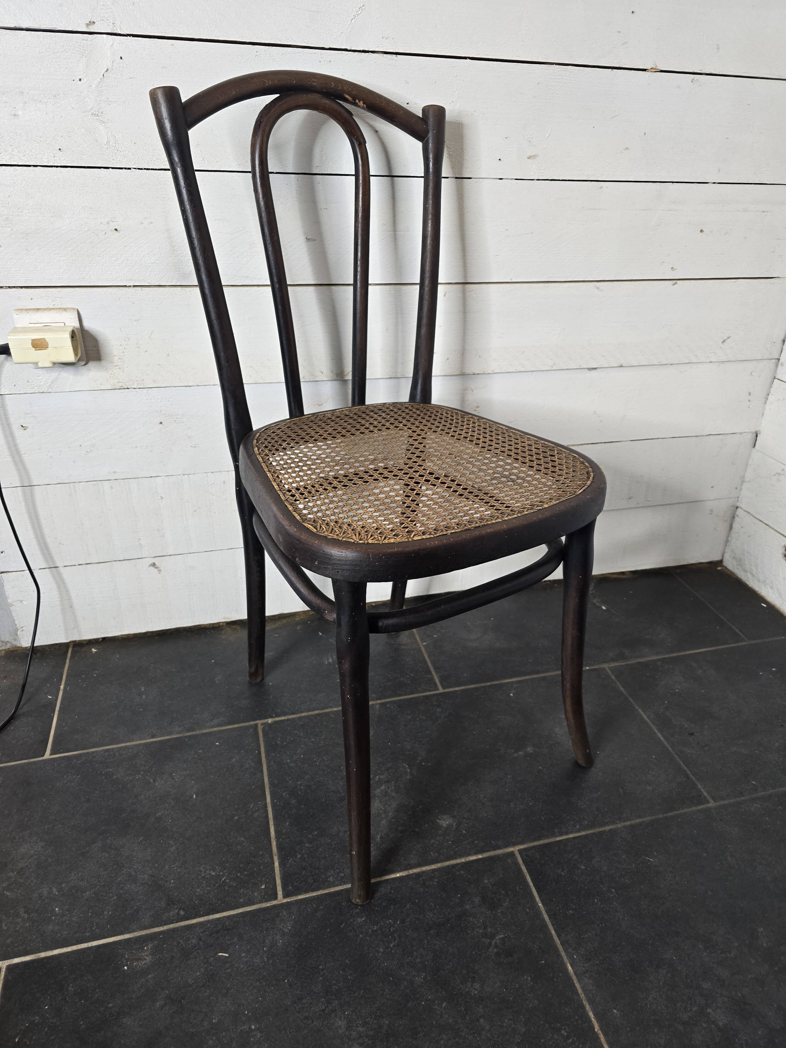 Chaise de bistrot en bois courbé Thonet
