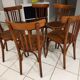 Suite of 6 chairs by Bistrot Baumann in 1940
