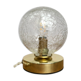 Vintage globe-laying lamp in cracked glass effect