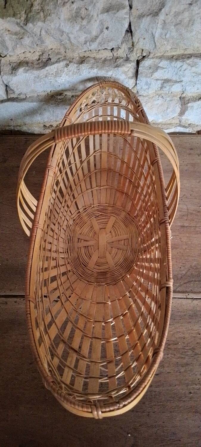 Large vintage wicker basket
