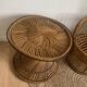 Table rotin diabolo vintage