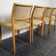 4 Scandinavian chairs model 80 by Niels O. Møller, Denmark