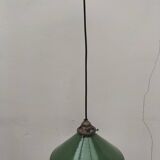 Enameled sheet metal cone pendant light